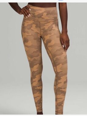 lululemon athletica Tan Camo High-Rise Leggings